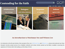 Tablet Screenshot of contendingforthefaith.org
